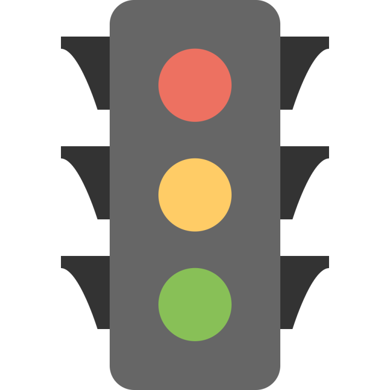a traffic light on a white background