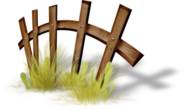 a wooden fence with grass growing out of it