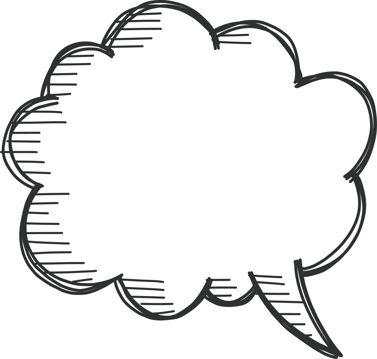 a speech bubble on a white background