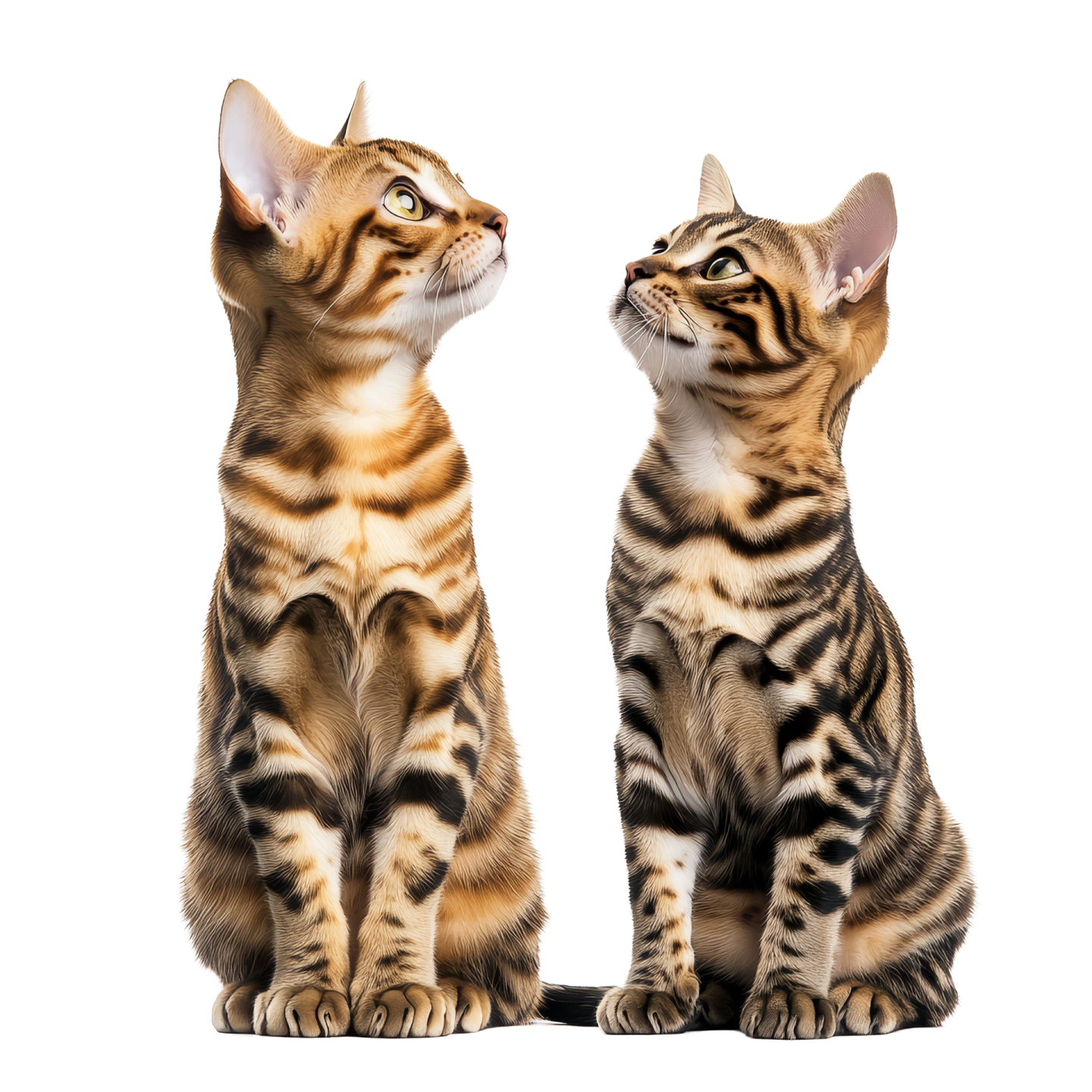 two kittens sitting side by side