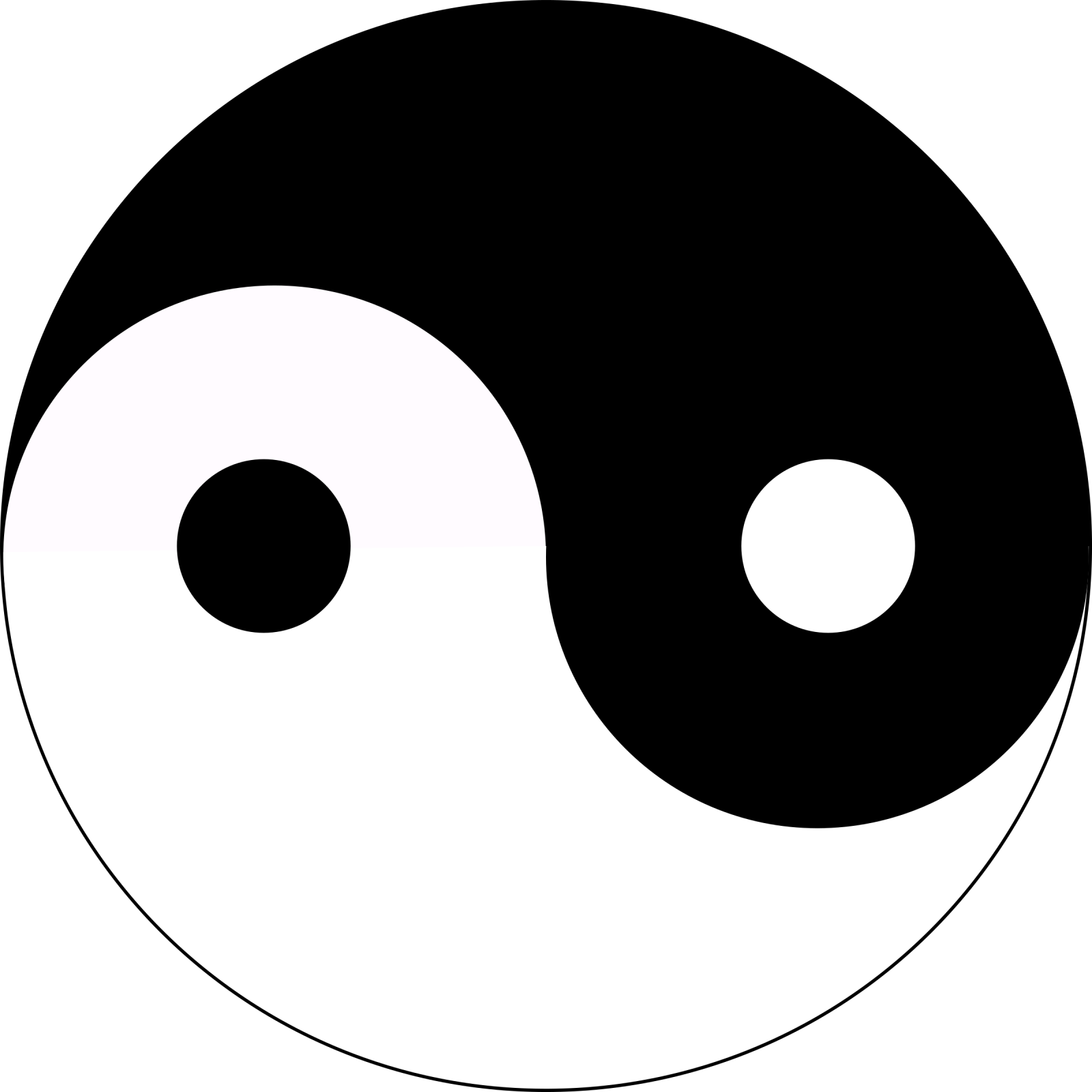 a black and white yin symbol