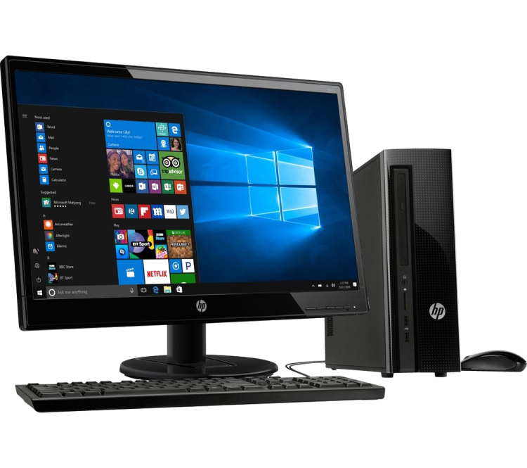a desktop computer sitting on top of a desk