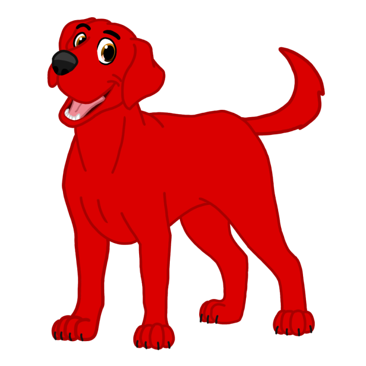 a red dog with a black nose