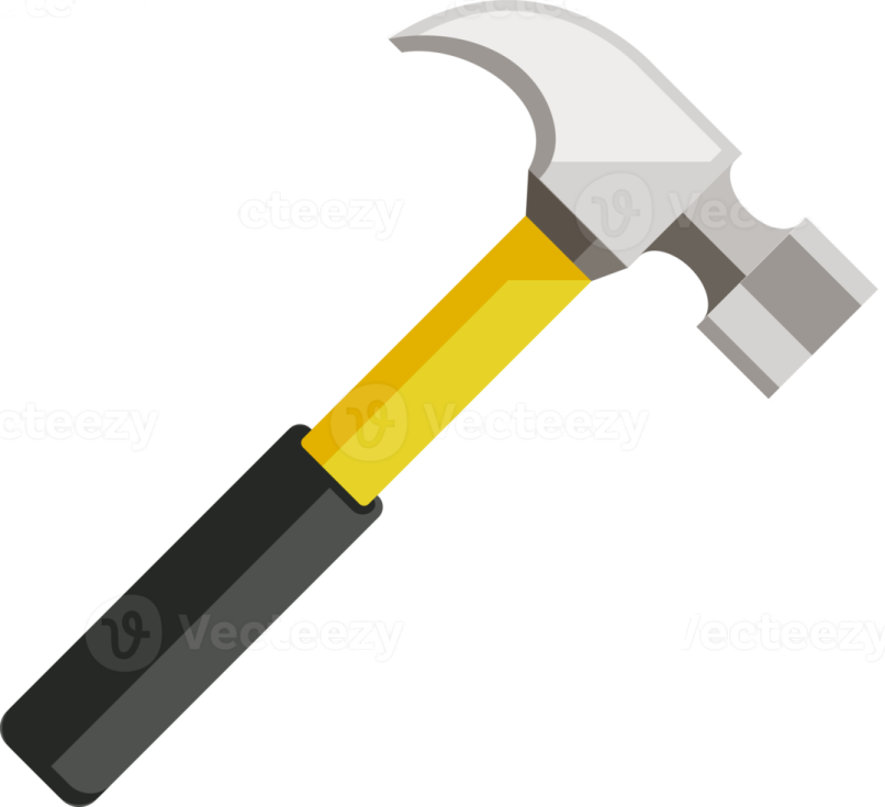 a hammer on a white background