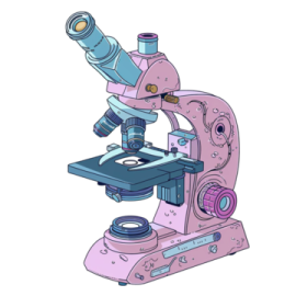 an illustration of a microscope