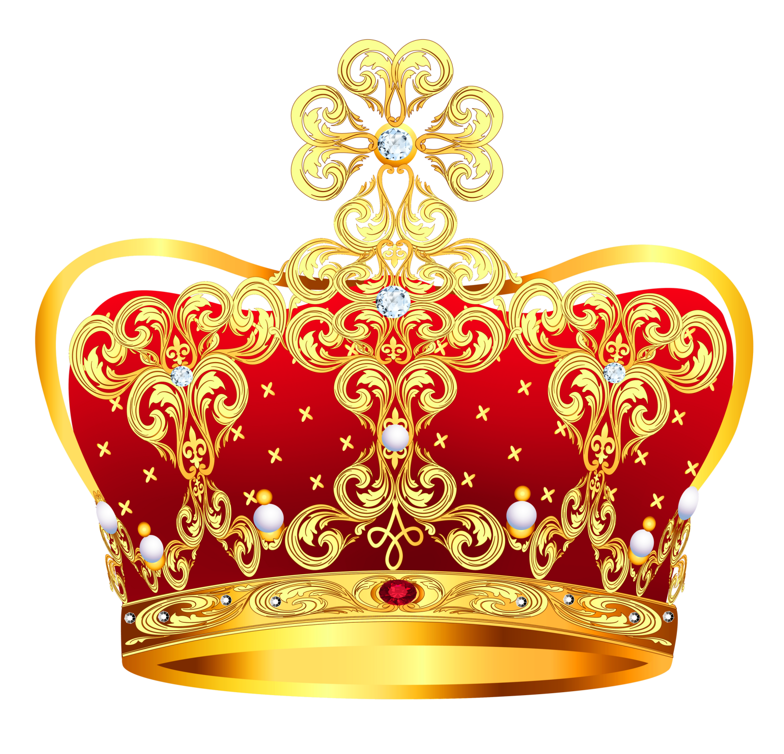 a gold crown on a white background