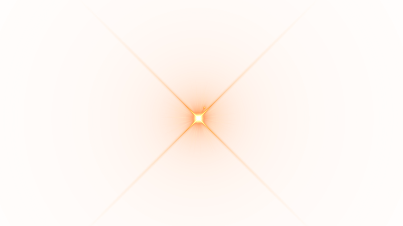 a white background with an orange light in the middle