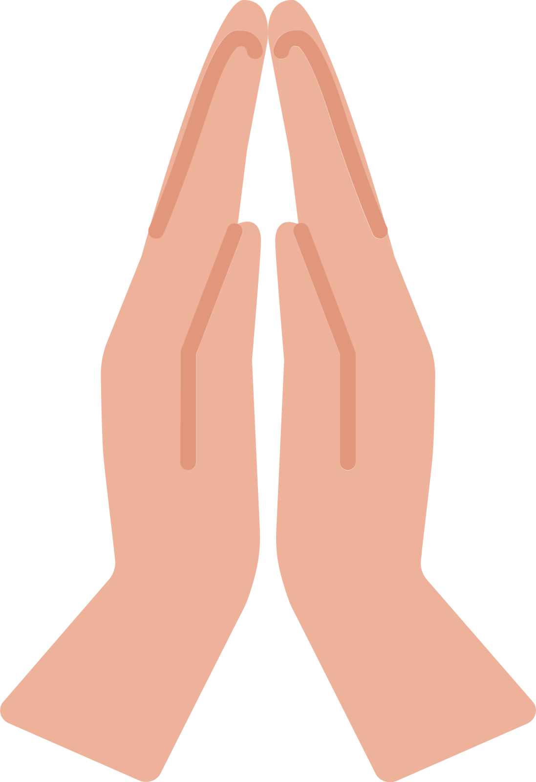 a pair of hands praying
