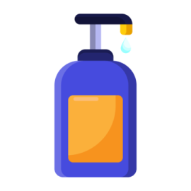 a bottle of liquid on a white background