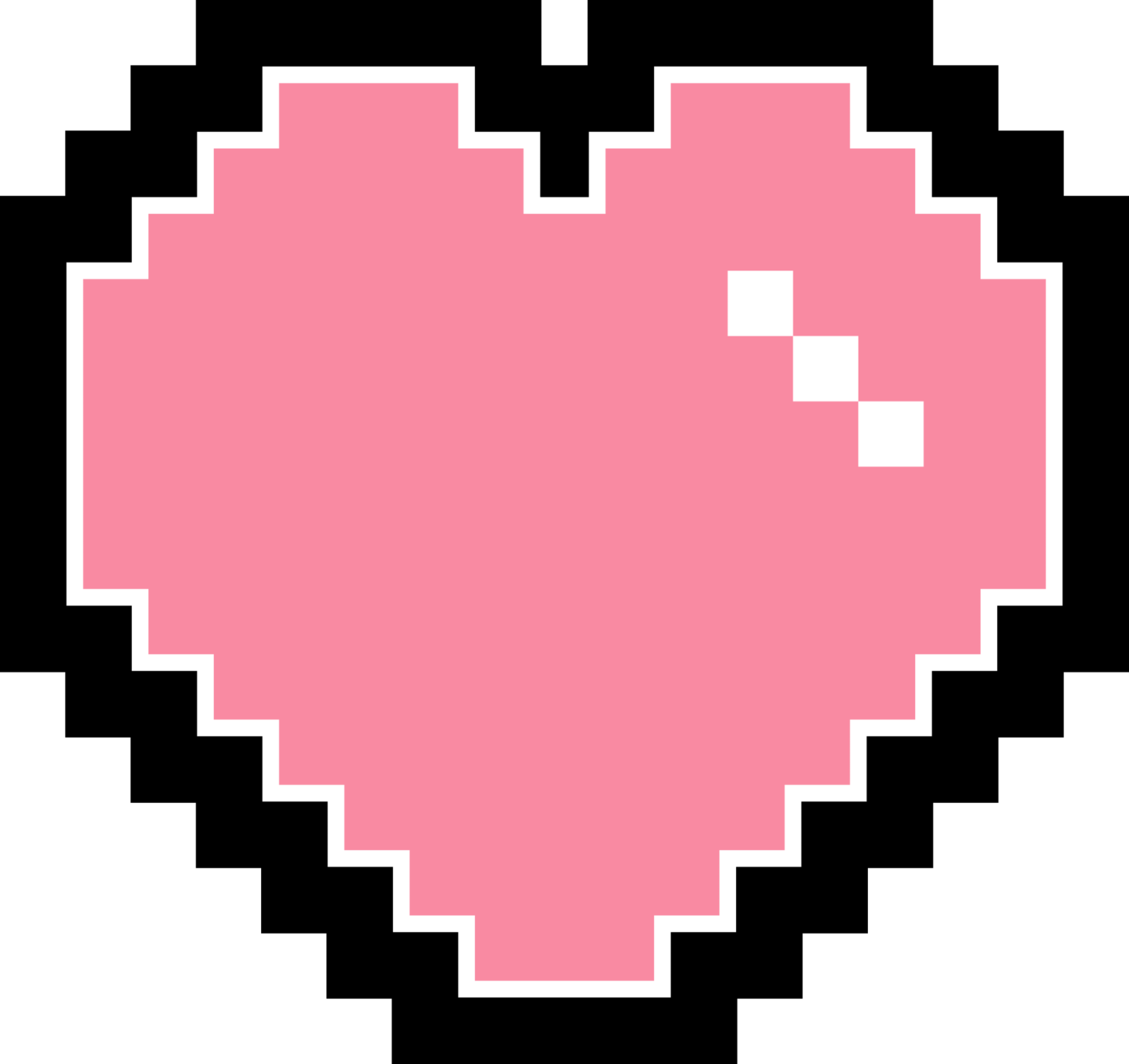 a pixel heart
