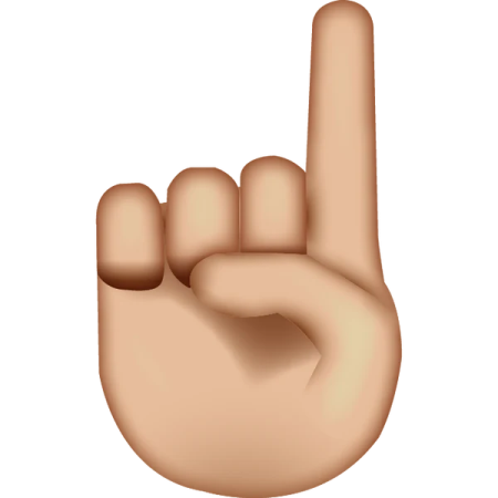 a hand with two fingers in the middle