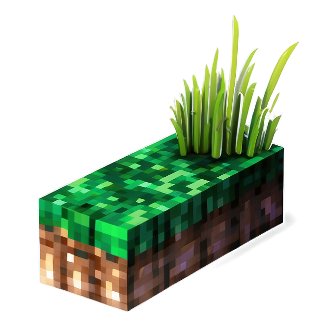 an image of a grass plant in a minecraft block