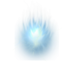 a blue flame on a white background