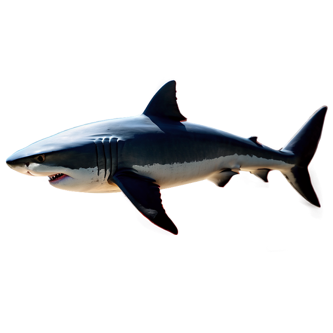 a great white shark swimming in the ocean