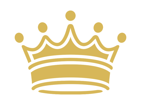 a gold crown on a white background