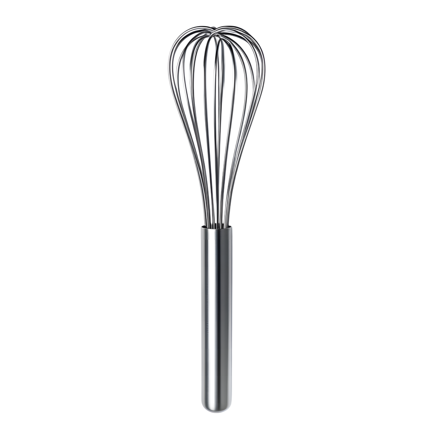 a metal whise on a white background