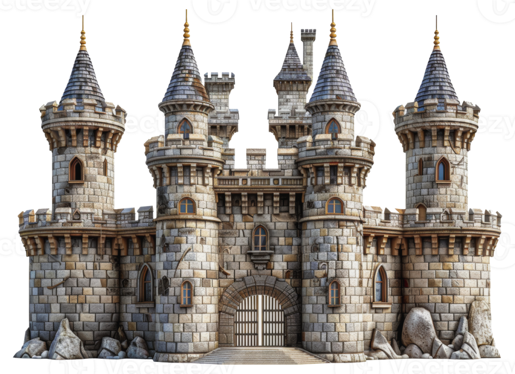 the castle is made of stone