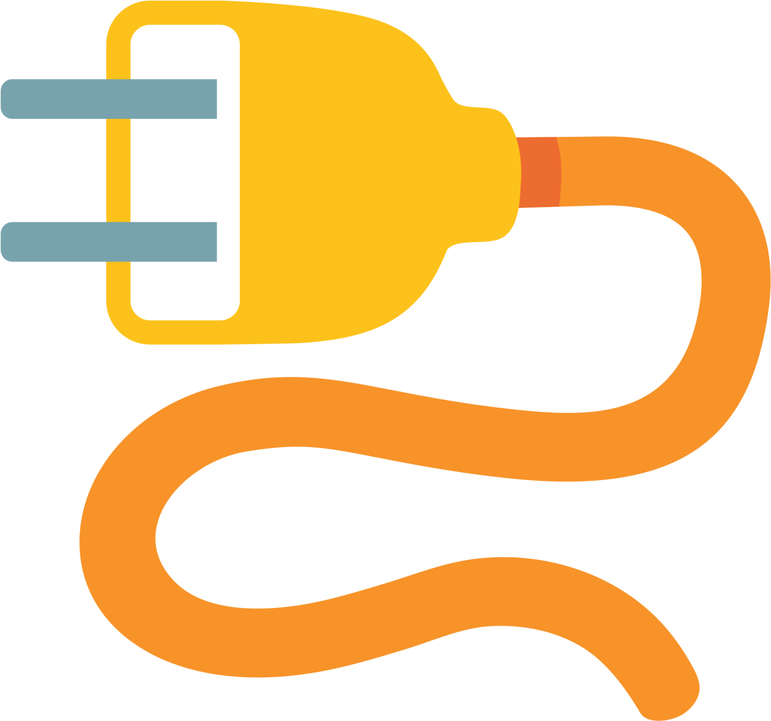 an orange and blue hose with a white background