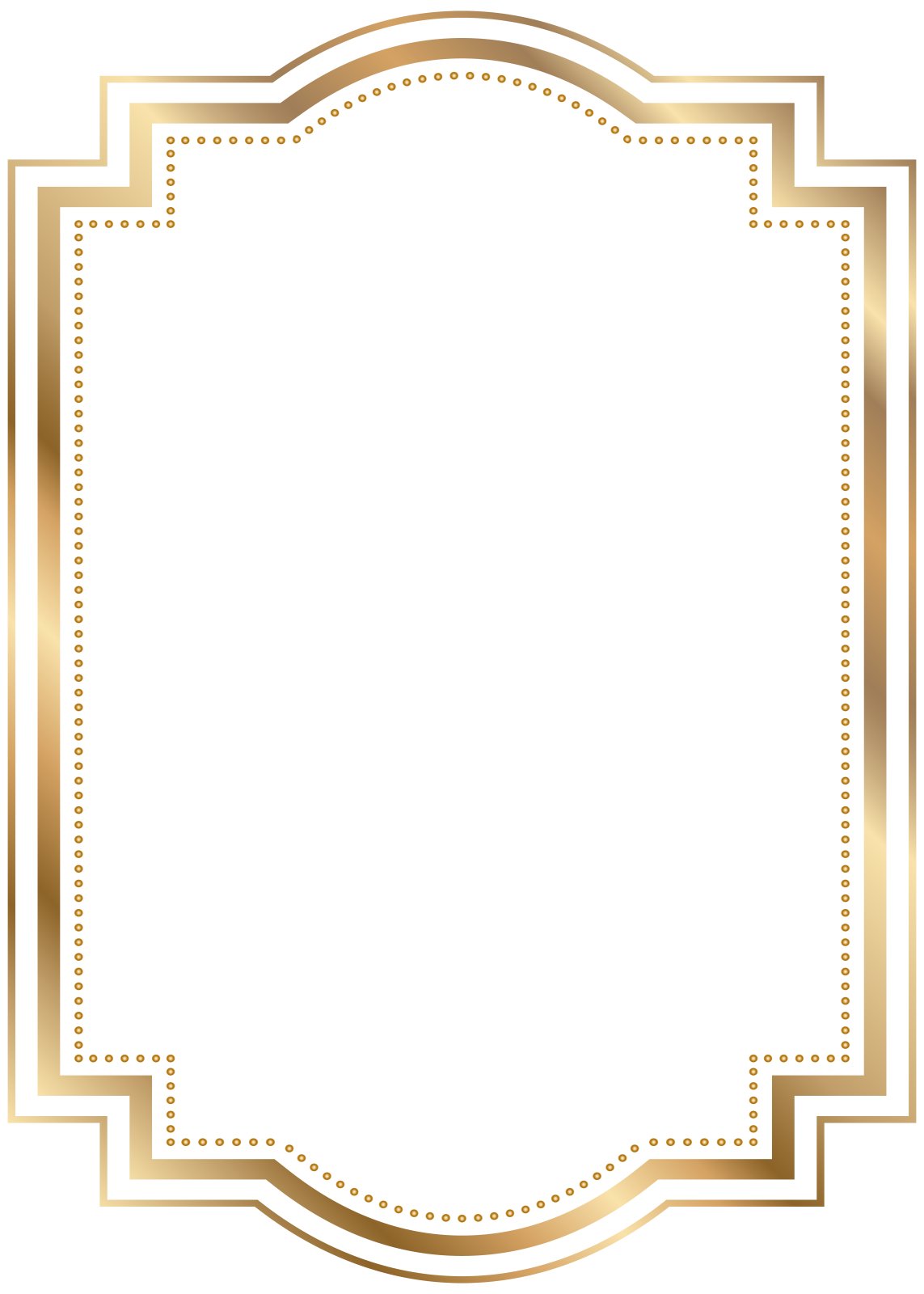 a gold frame on a white background