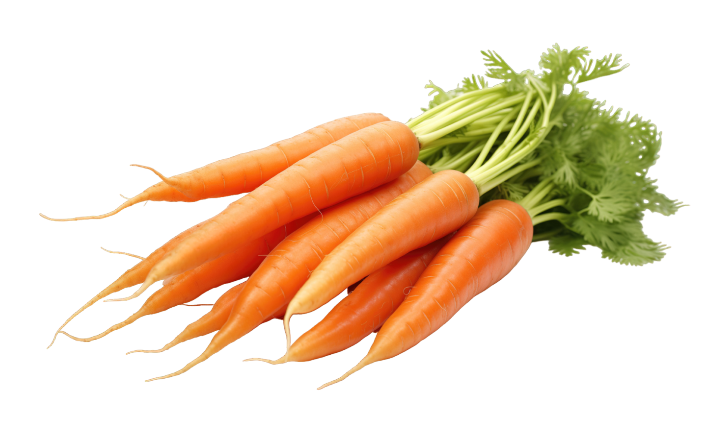a bunch of carrots on a white background
