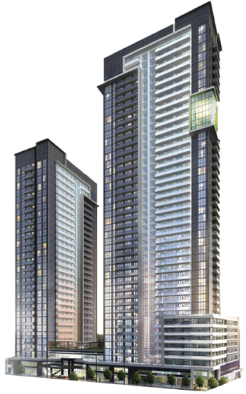 an artist's rendering of the proposed condo towers