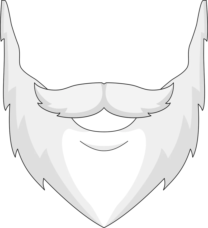a man's face with a beard