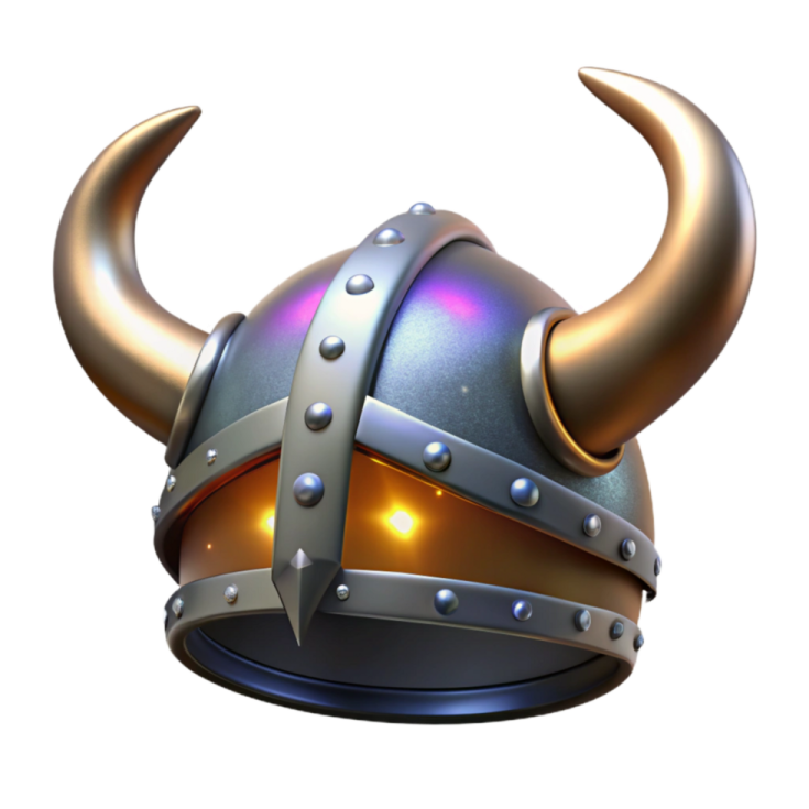 an image of a helmet with horns