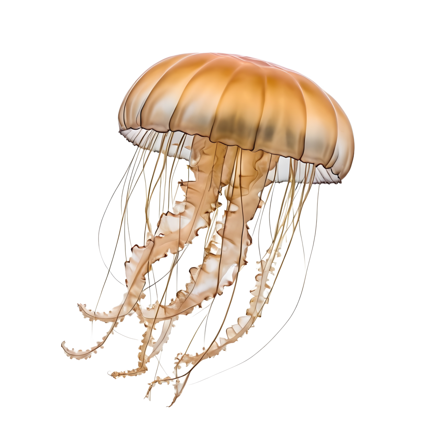 a jellyfish on a white background