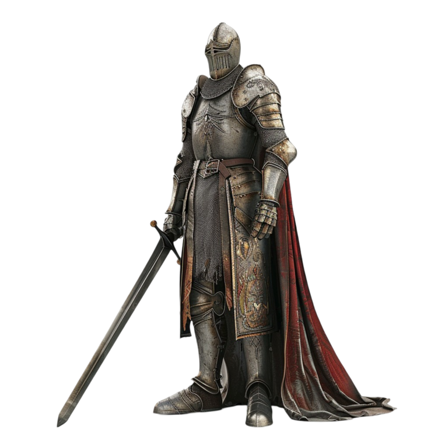 a statue of a knight in full armor