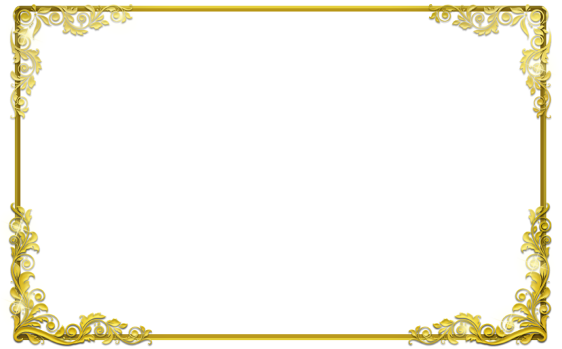 a gold frame on a white background