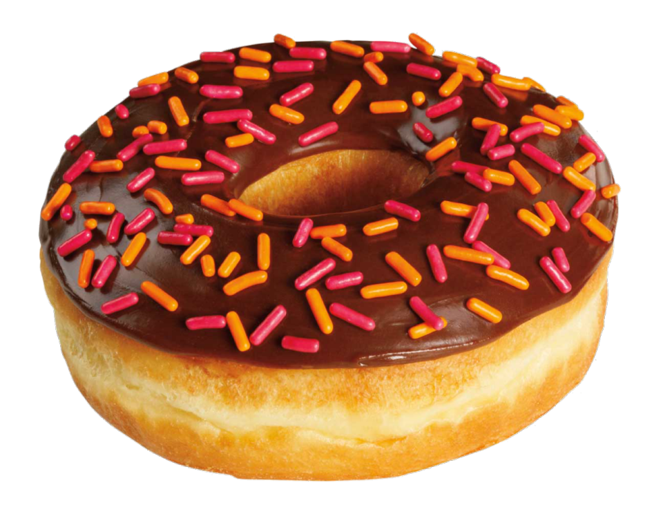 a donut with chocolate frosting and sprin