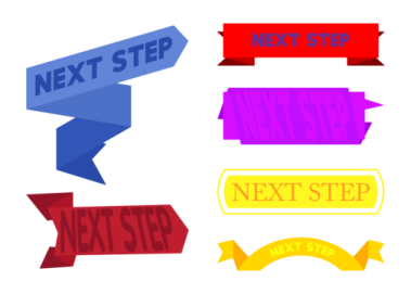 a set of four different colored arrows