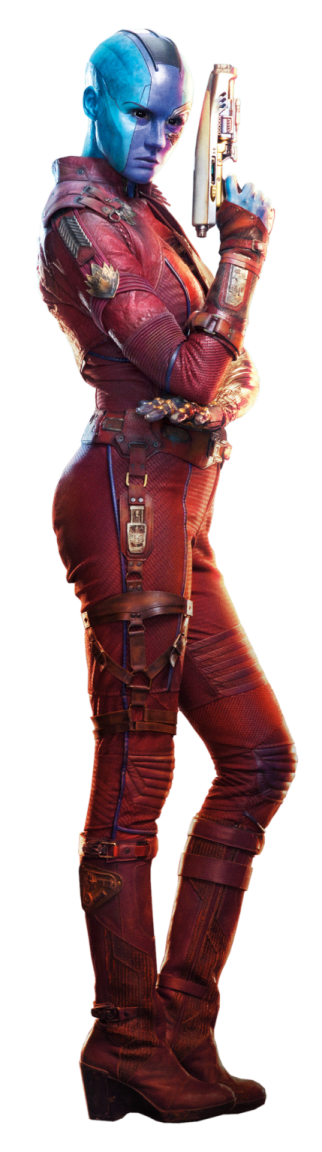 a man in a red suit holding a gun
