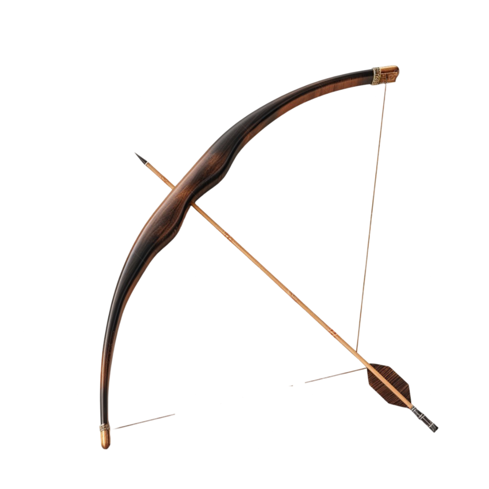 a bow and arrow on a white background