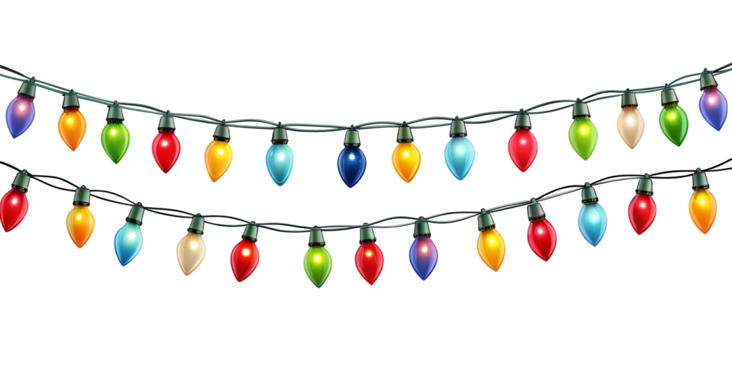 a string of multi colored christmas lights