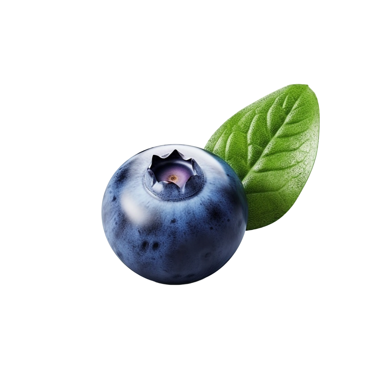 a blueberry on a white background