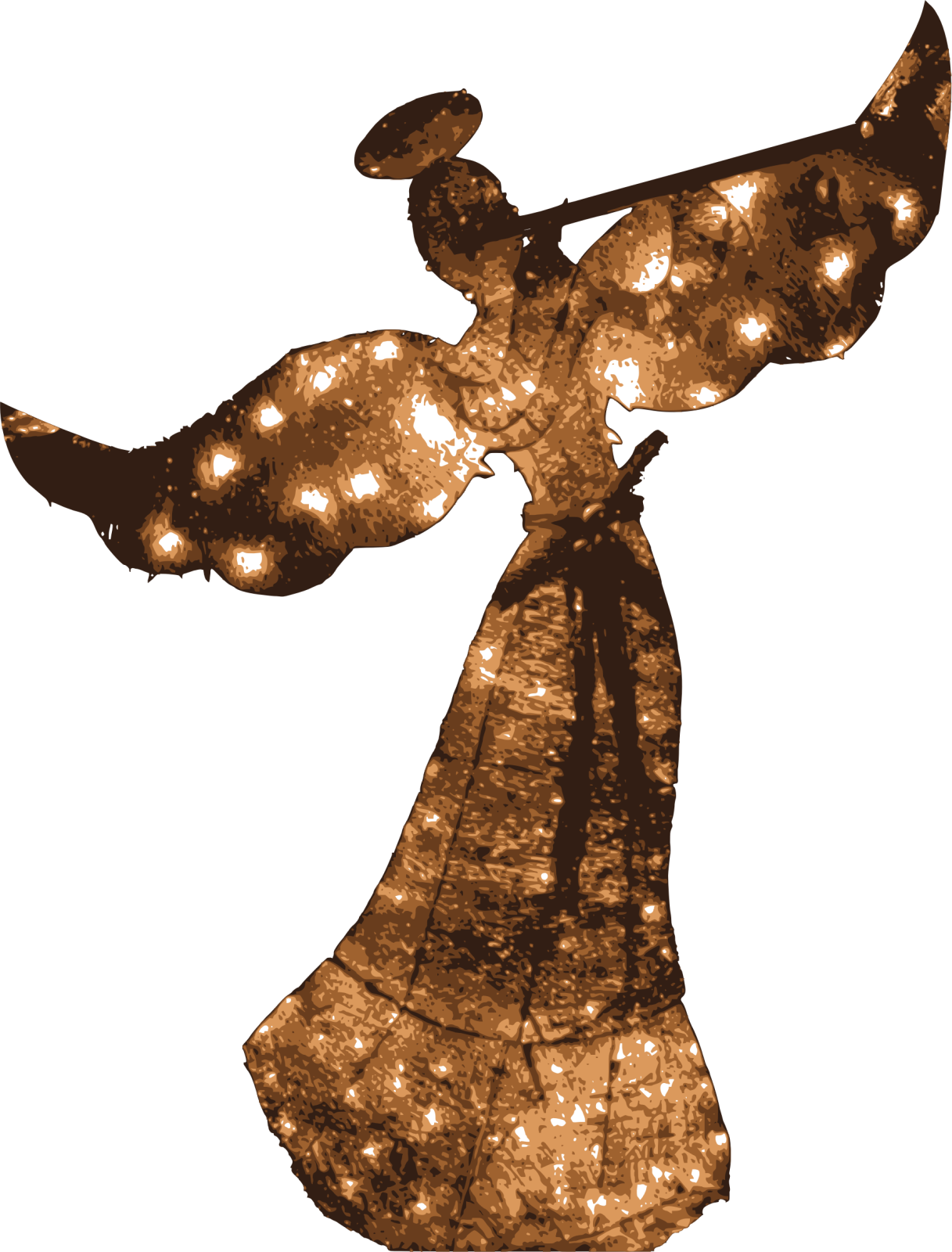 a silhouette of a woman in a long dress