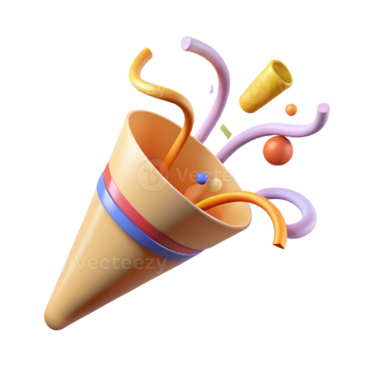 an ice cream cone with colorful swirls