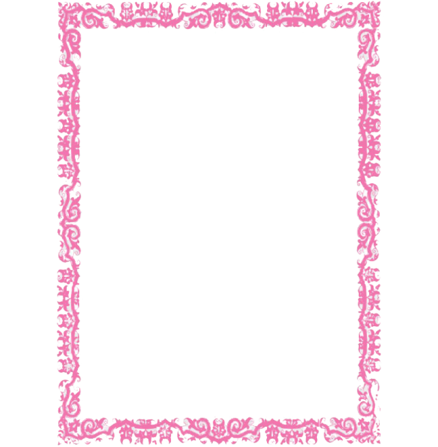 a pink and white floral frame