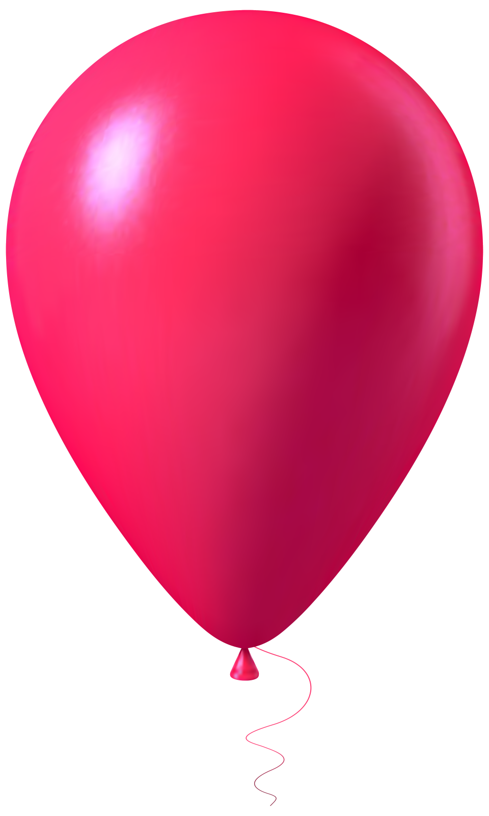 a pink balloon on a white background