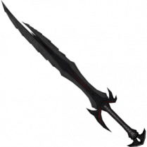 a black and white dragon with a long tail