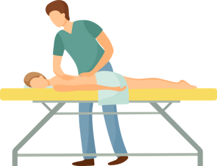 a man getting a massage on his back