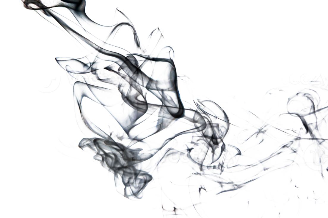 black smoke on a white background