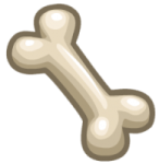 a bone with a cross on it