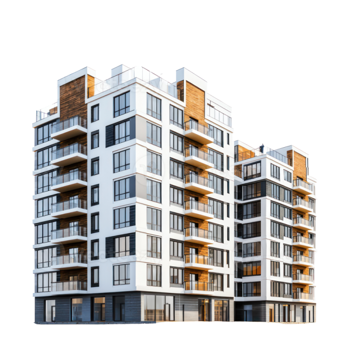 an artist's rendering of a three - story apartment building