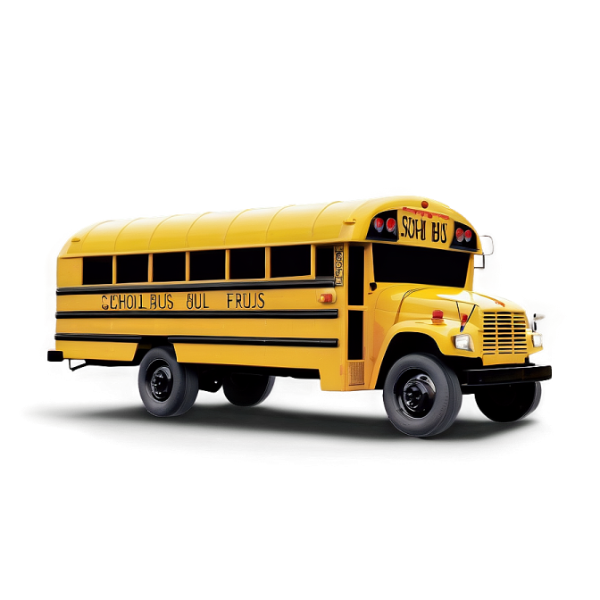 a yellow school bus on a white background