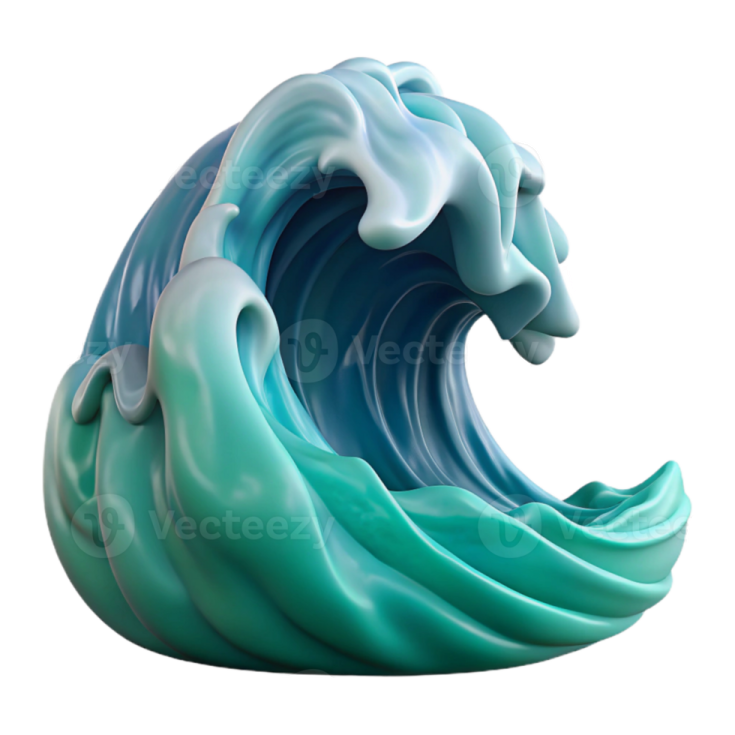 a blue wave on a white background