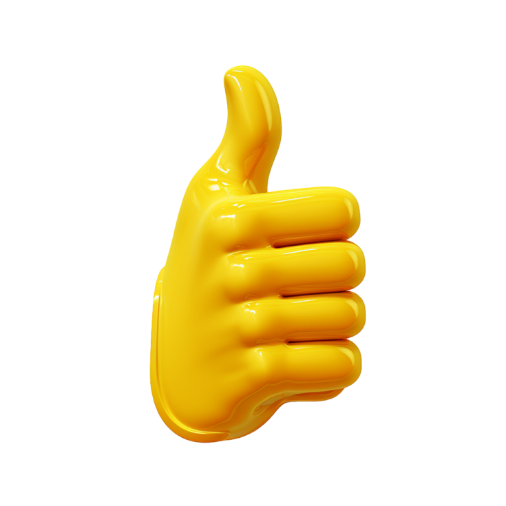 the thumb is yellow