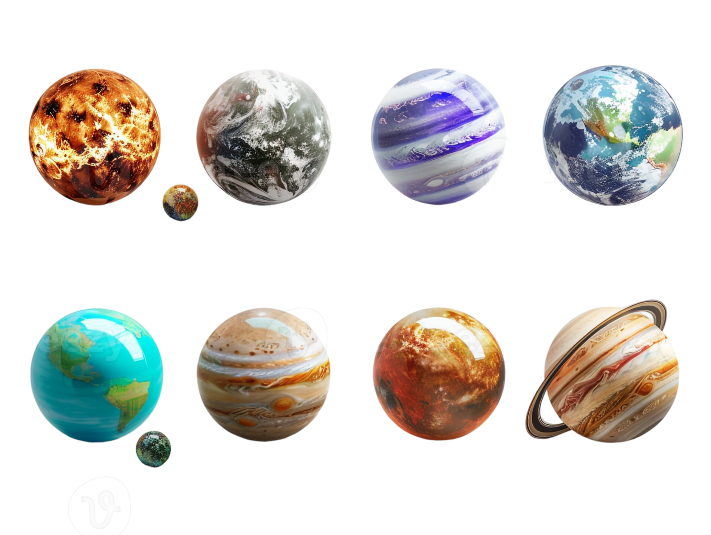 the planets of the solar system