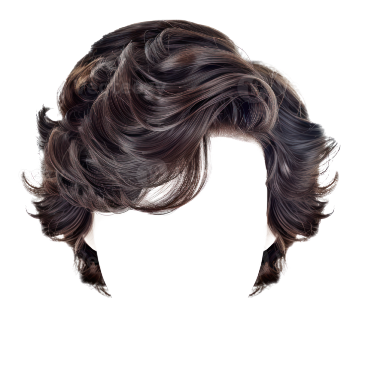 a woman's haircut on a white background